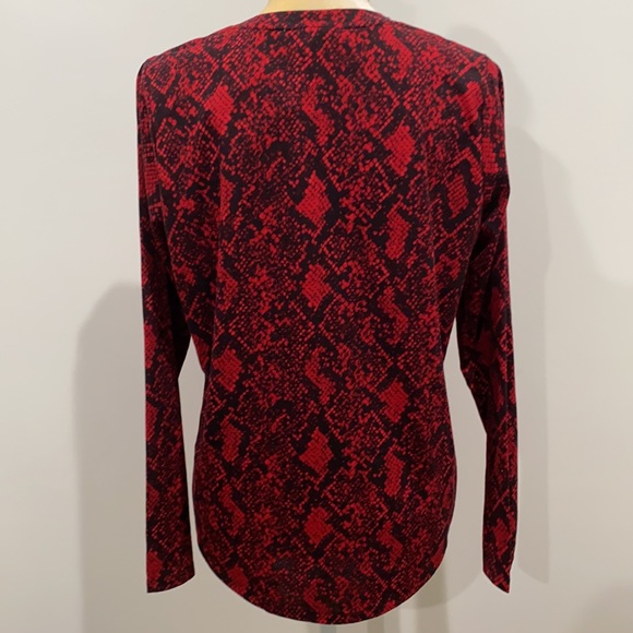 MICHAEL Michael Kors Snake Print Long Sleeve Logo Small - Picture 2 of 9